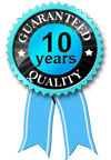 Oz metal Art's 10 year guarantee against manufacturing defects